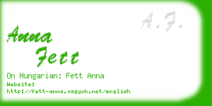 anna fett business card
